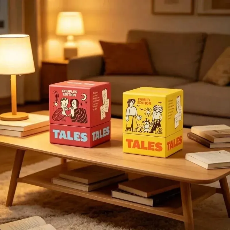 Tales Story Dice Game Casais & Family Edition Jogo interativo de contar histórias para encontros, noite e família Parte Jogo de mesa criativo — image 2