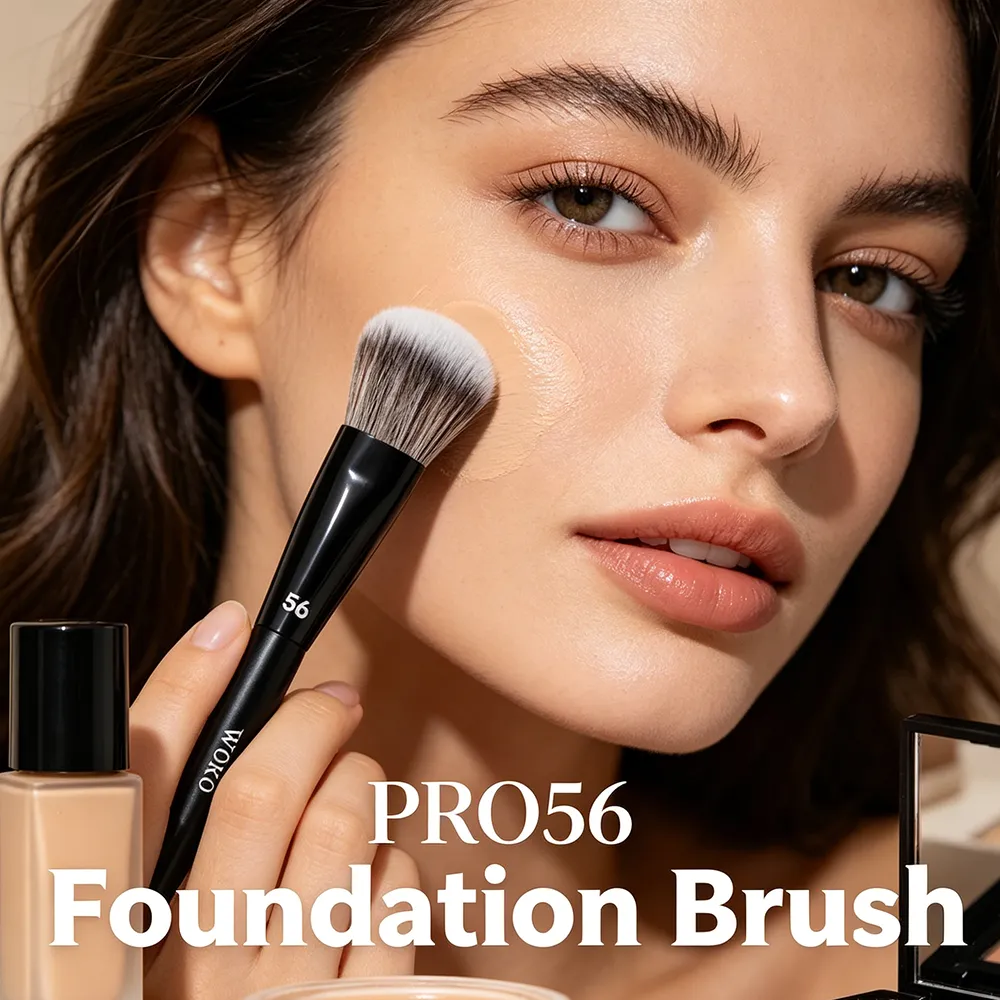 PRO 56 Pincel de base para contorno do rosto, pincéis de maquiagem para base, líquidos, creme, blush, pó, ferramenta de maquiagem para mistura — image 3
