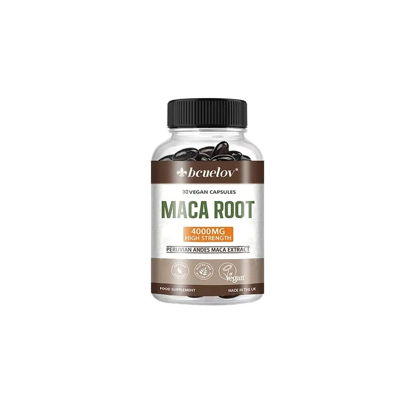 Raiz de Maca Orgânica 4000mg por porção Suplemento energético natural Maca peruana para homens e mulheres Não-OGM sem glúten