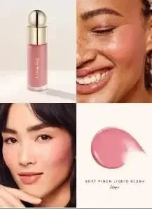 Autumn Rare Beauty Cream‑to‑powder Liquid Blush Mashed‑potato Texture Highlight Mirror Easy‑to‑apply Long‑lasting Blush Cream