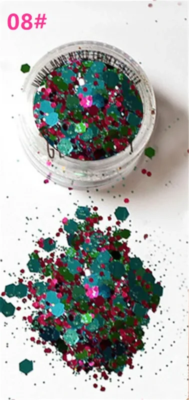 Eye Sequins Gel Mermaid Scale Face Body Lip Sequins Glitter Powder Eye Shadow Bright Polarized Dance Nail Decoration Makeup 50ML — image 9