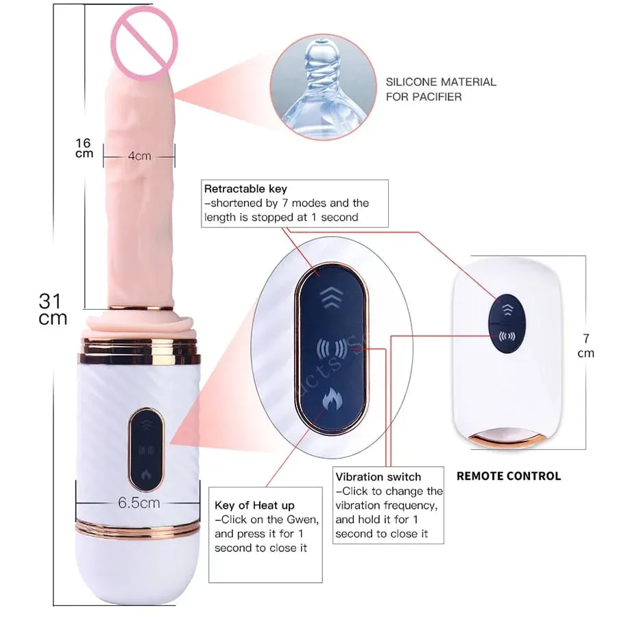 Controle remoto sem fio automático masturbação bombeamento arma sexo máquina telescópica vibradores para mulheres brinquedos sexuais para mulher