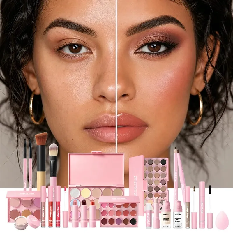 Beginner All‑in‑One Makeup Set Full Face Multi‑style Makeup Portable Kit With Tools For Daily Travel Gift Giving