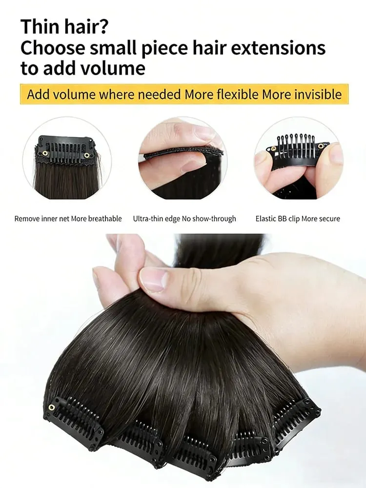 Grampo de 5 pces 60cm no cabelo humano das extensões do cabelo para adicionar volumesintético