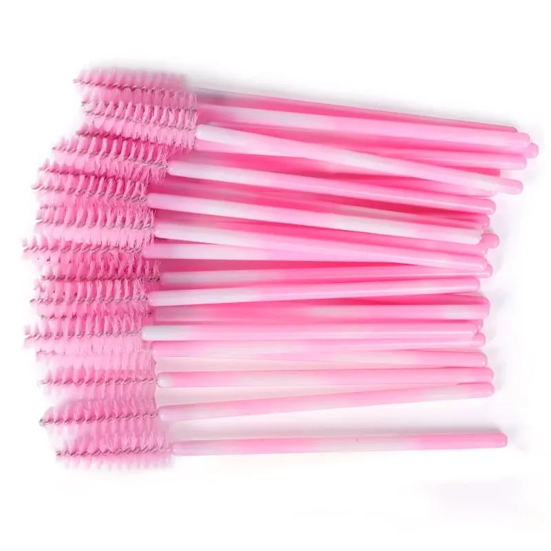 50/100 pçs escova de maquiagem cílios sobrancelha escovas pente descartável rímel varinha cílios extensão suprimentos cosméticos compõem ferramentas