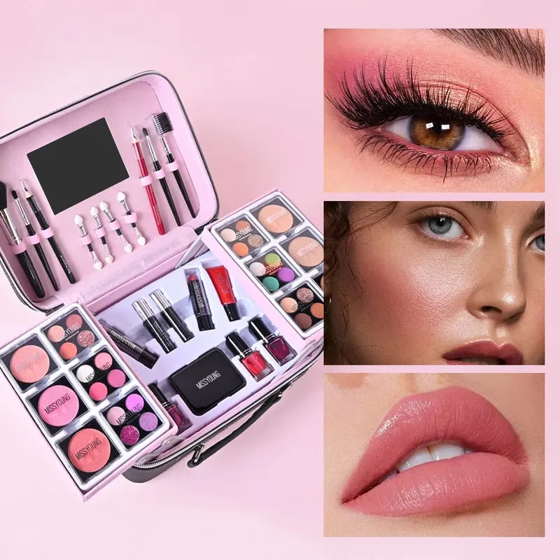 Popular 36 pcs beauty set makeup eyeliner blusher lipstick facial daily makeup kit women's holiday birthday gift set