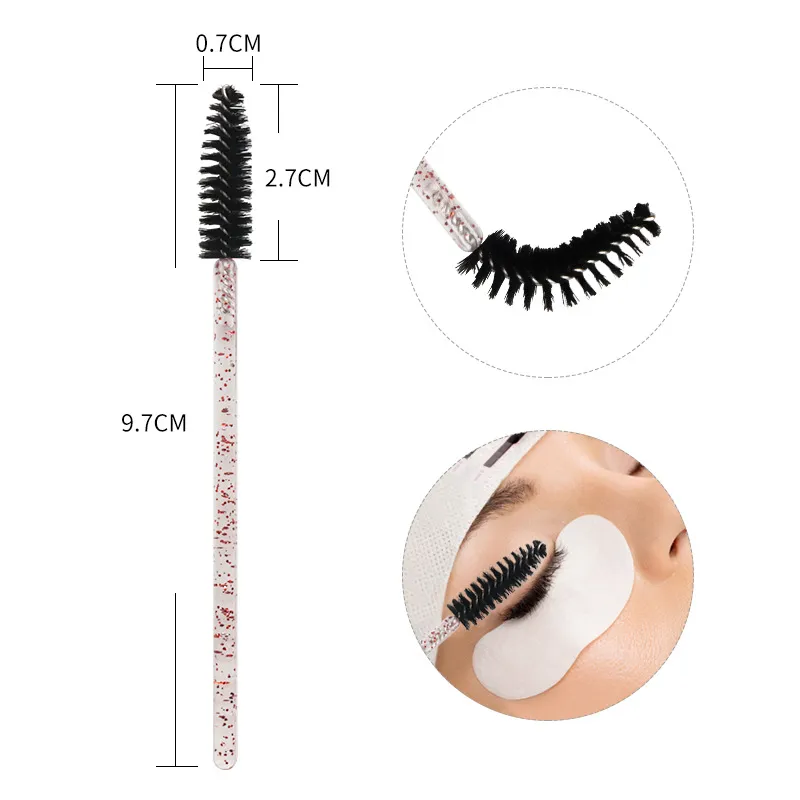 500Pcs Eyelash Brushes Eyelashes Extension Brush Mascara Wands Applicators Makeup Accessories For Eyelashes Eyebrows Wholesaler