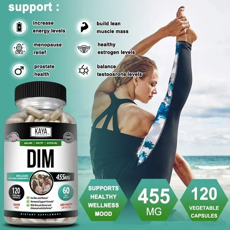 DIM Capsules - DIM Supplement for Men and Women | Herbal Supplement for Hormone Balance Menopause and Prostate