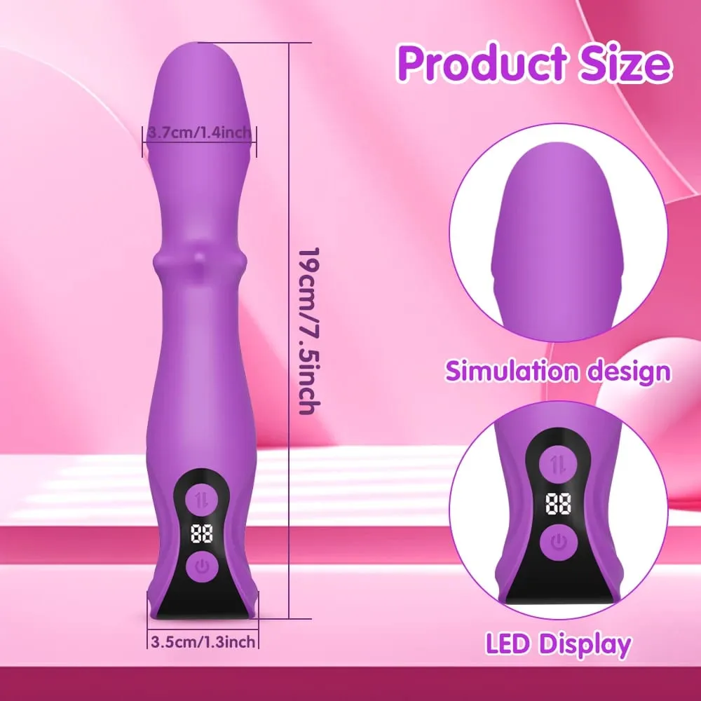3 in 1 Telescopic Swing Vibrator Women Clitoris G Spot Stimulator Thrusting Beads Dildo Female Masturbation Adult Sex Toys