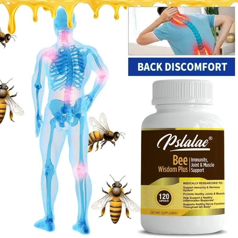 Extrato de Veneno de Abelha Premium Extrato Antiinflamatório Articulação e Suplemento Ósseo 120 Cápsulas