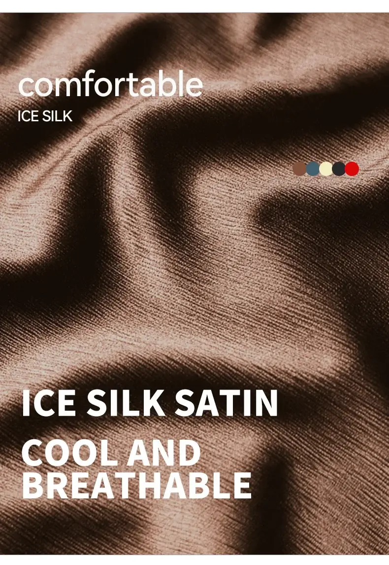 MiiOW 3Pcs Satin Cool Ice Silk Men Underwear Boxers 10A Antibacterial Men's Panties Summer Silky Breathable Man Underpants Boxer