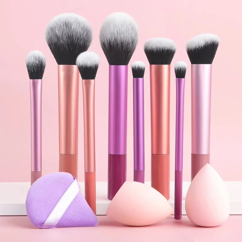 Conjunto de ferramentas de maquiagem de 28 peças - pincéis de maquiagem profissionais de 8 peças + conjunto de produtos de higiene pessoal e tigela de lavagem e combinação de ovo de esponja folhada — image 6