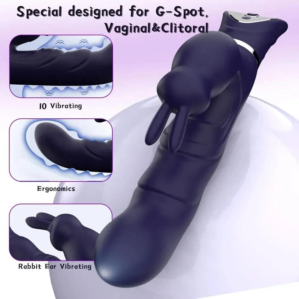 Women Dildo Rabbit Vibrator Powerful Vibration Clit G-spot Vaginal Nipple Stimulator Massager Female Orgasm Masturbator Sex Toys