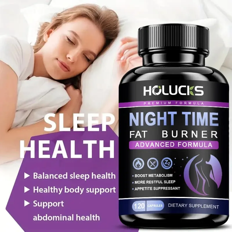Queimador de gordura noturna extra forte promove início rápido do sono, aumenta o metabolismo e equilibra o cortisol, reduz os desejos noturnos