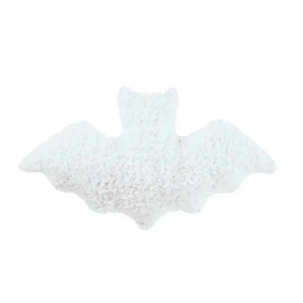 Material de pelúcia morcego travesseiro de pelúcia tema de halloween tecido macio morcego modelagem travesseiro preto branco marrom pelúcia animal para meninas