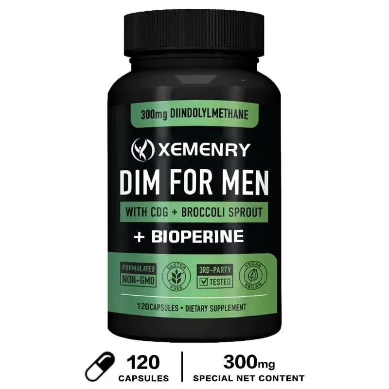 Cápsulas DIM - Apoiam o metabolismo da gordura Aumentam a massa muscular magra Aumentam a força muscular Melhoram o desempenho atlético
