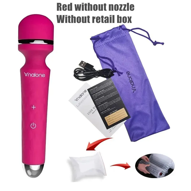 Nalone rock poderoso clitóris vibrador usb recarga varinha mágica av vibrador massageador produto sexual brinquedos sexuais eróticos para mulher