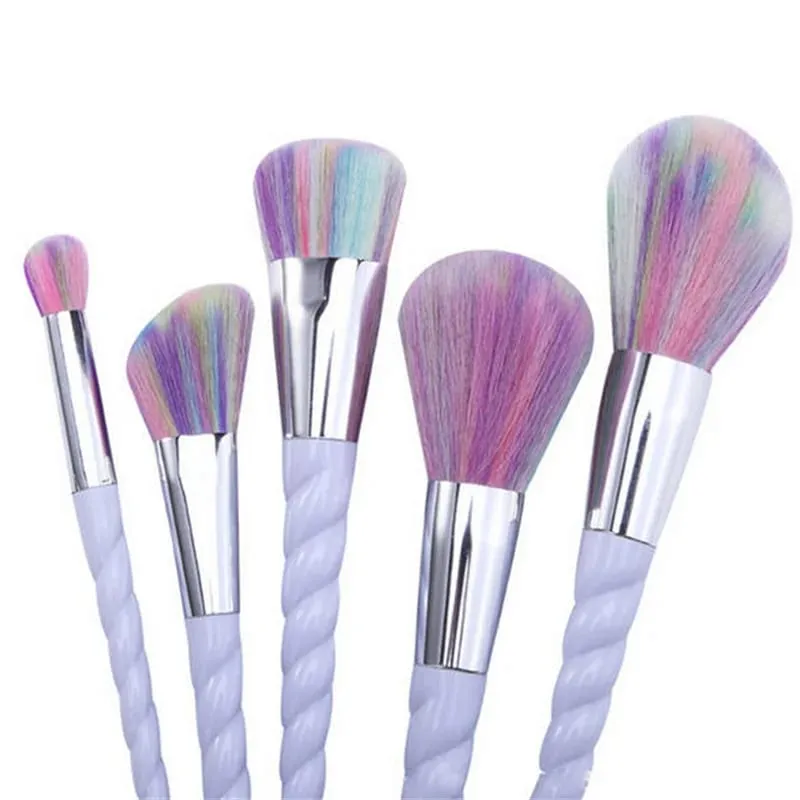 10 pçs/set Pincéis de Maquiagem Coloridos Conjunto Fundação Sombra Em Pó Pincel de Maquiagem Ferramentas Cosméticas pinceaux maquillage licorne