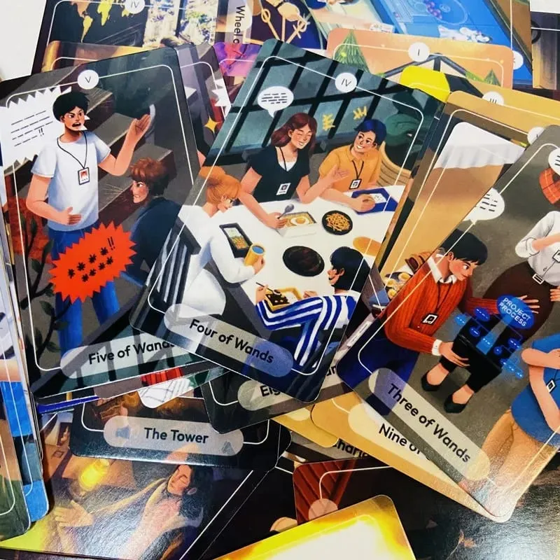 78 histórias cartas de tarô um 79 cartas baralho de tarô versão em inglês fortuna dizendo jogo de baralho de adivinhação para festa de família feminina