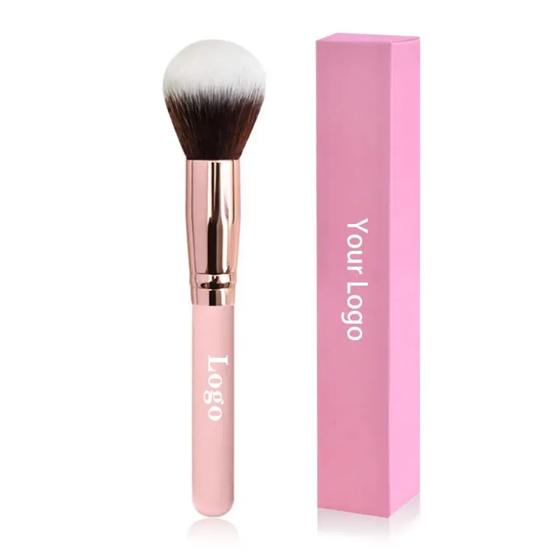 Pincéis de maquiagem de marca própria grátis, base solta, corretivo, pincel de mistura, ferramenta de maquiagem de beleza rosa, atacado, 10 peças