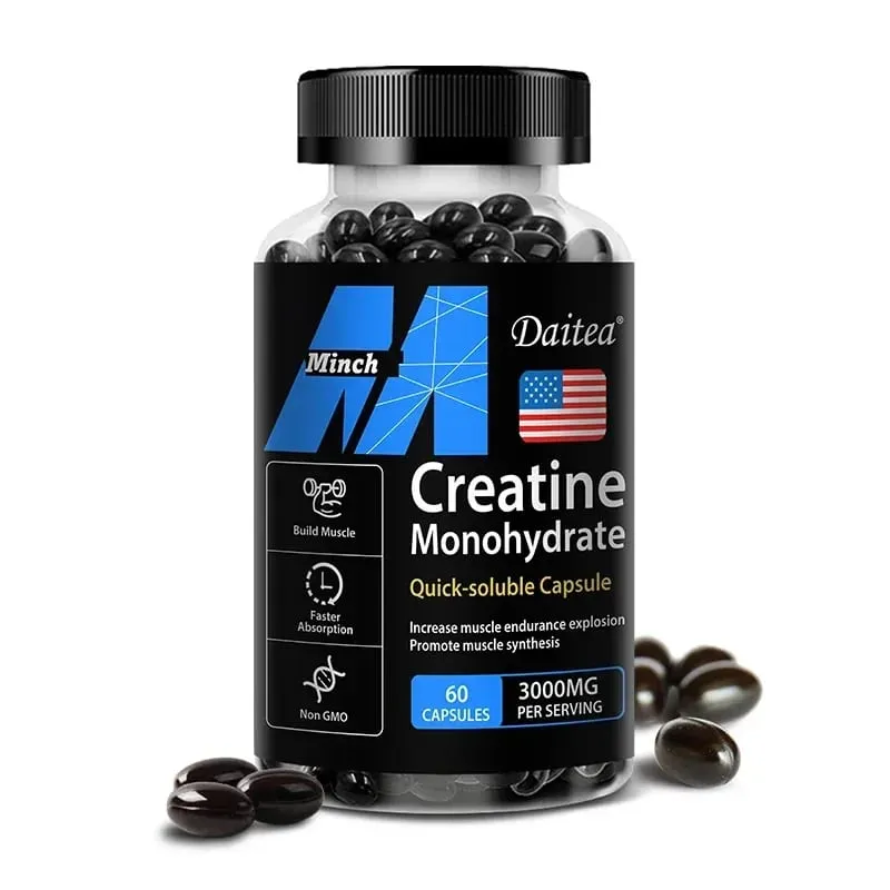 Daitea Creatine 3000 mg Monohydrate - Strength Muscle Performance Keto-Friendly Adult Nutritional Supplement