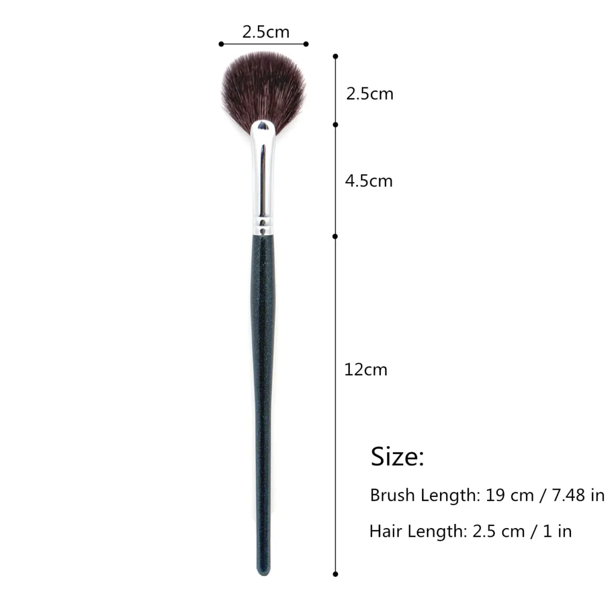 Fan Highlighter Brushes Maquiagem Top Cabra Cabelo Liquidificador de alta qualidade Make Up Brush