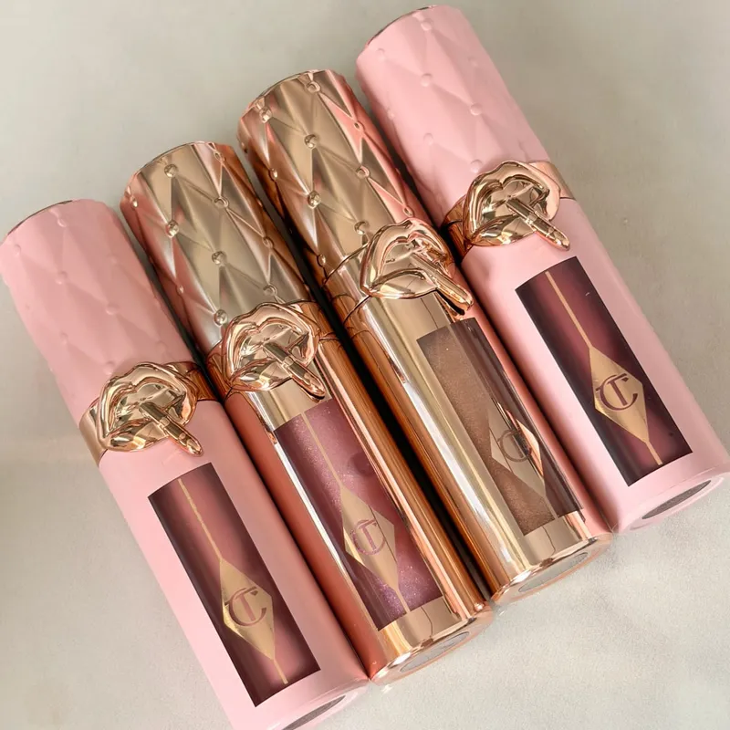 Conjuntos de maquiagem CT Batom Luz Rosa Médio Rosa Plumps Gloss Lip Tint em forma de coração Dois tons Blush Lip Liner Paleta de sombras
