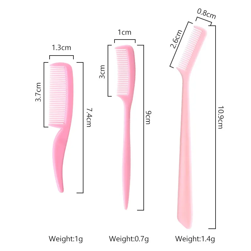 25 pçs micro pente para extensão de cílios mini sobrancelha pentes pincéis de maquiagem boneca varinhas rímel olho chicote micro escova ferramenta de beleza — image 3