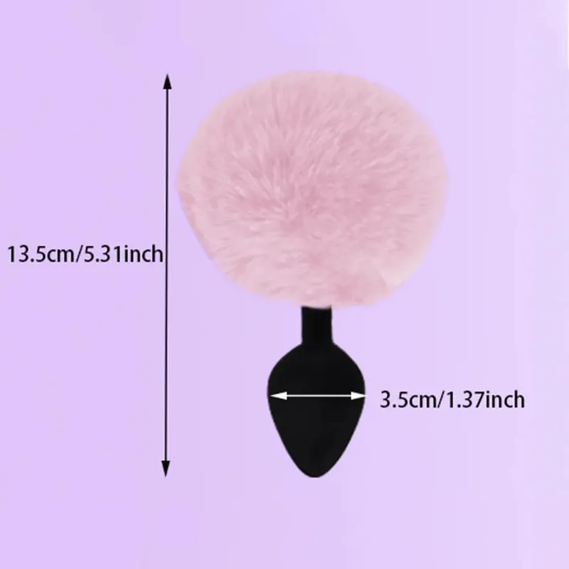 Anal plug coelho cauda bdsm role play silicone massageador de próstata butt plug silicone coelho cauda brinquedos sexuais para mulheres homens gay