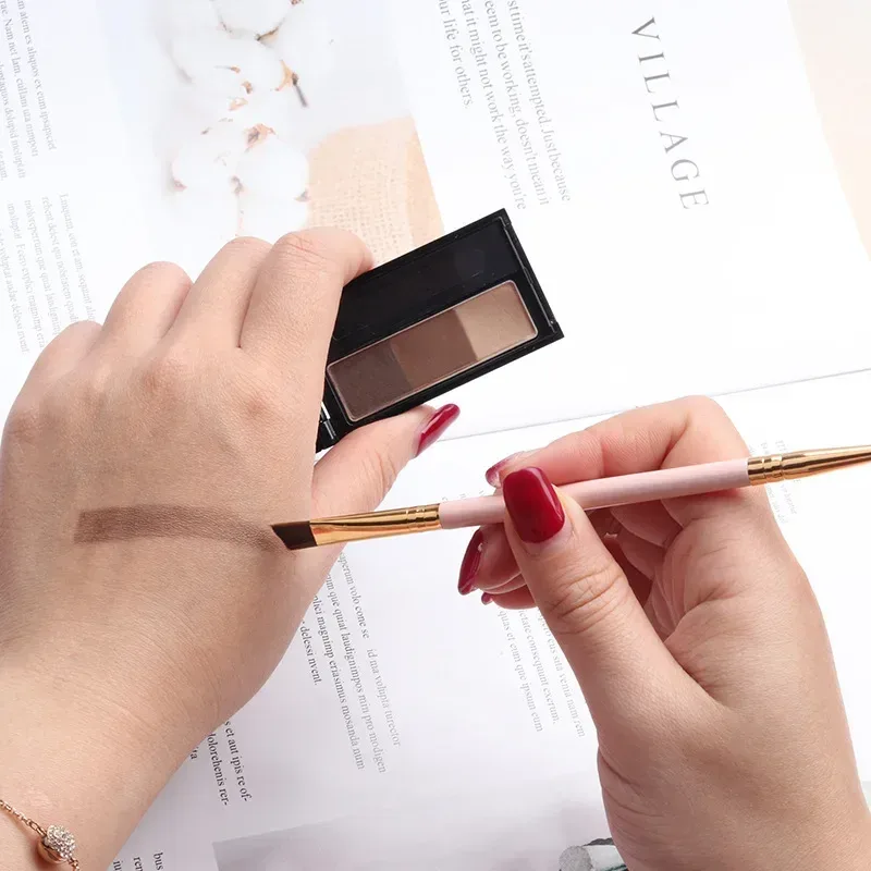 1pc 2 em 1 escova de sobrancelha de cabeça dupla + escova de cílios ferramentas de maquiagem pincéis cosméticos cílios maquiagem pincéis brochas maquillaje — image 5