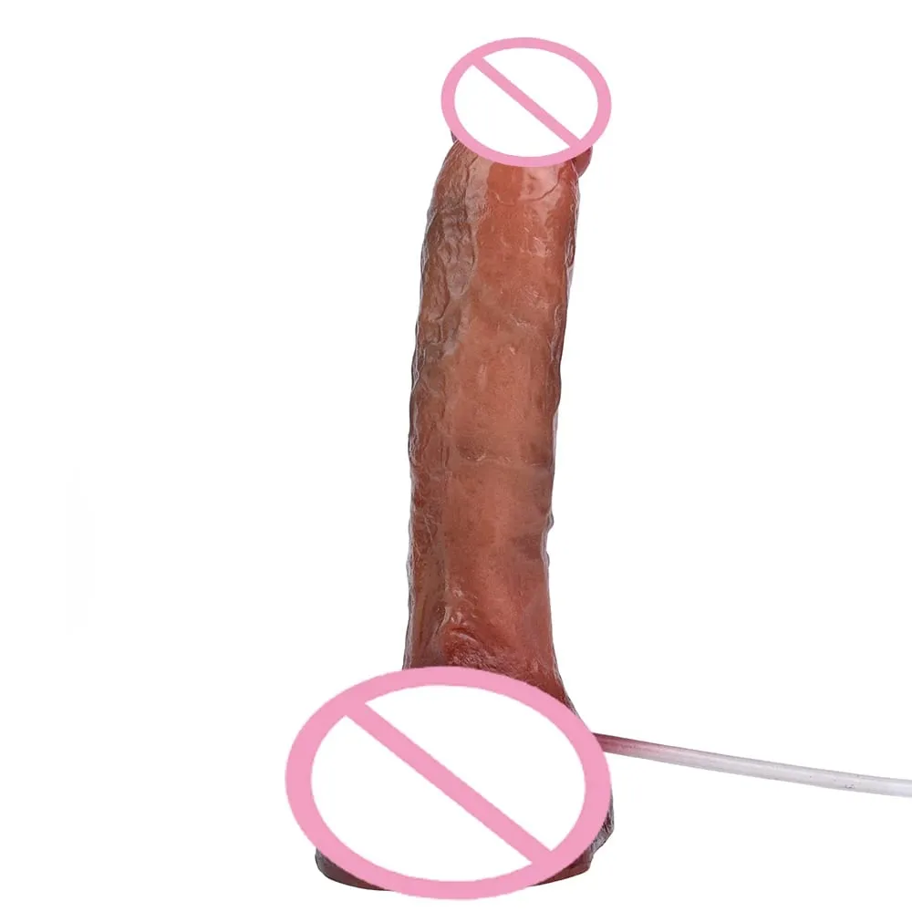 Pênis realista de silicone, ejaculação, grande vibrador realista com ventosa, toque de pele, brinquedos sexuais anais para mulheres