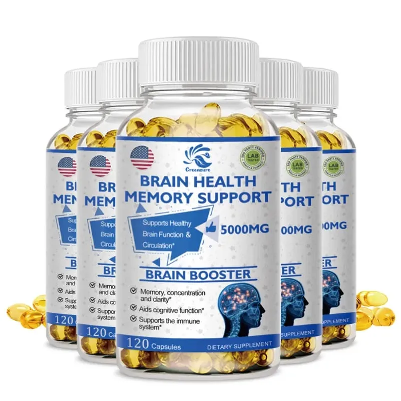 Cápsulas cerebrais com Ginkgo Biloba B6 Memória Foco Inteligência Função Cerebral Saúde
