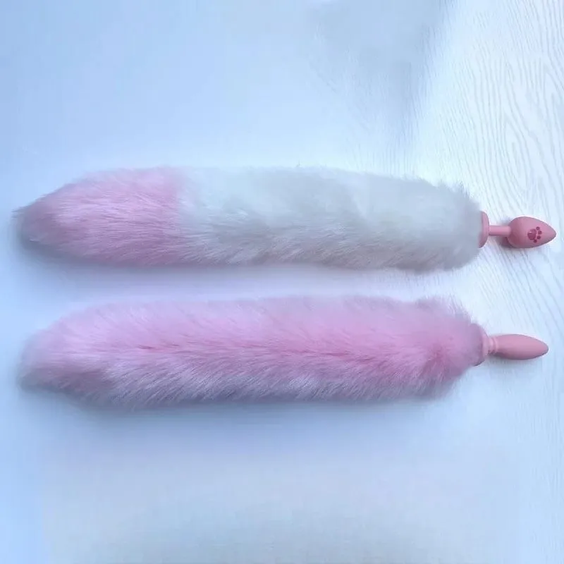 Pequeno silicone butt plug vibrador vaginal plug com destacável falso macio raposa coelho cauda para casal anal grânulo dilatador brinquedos sexuais