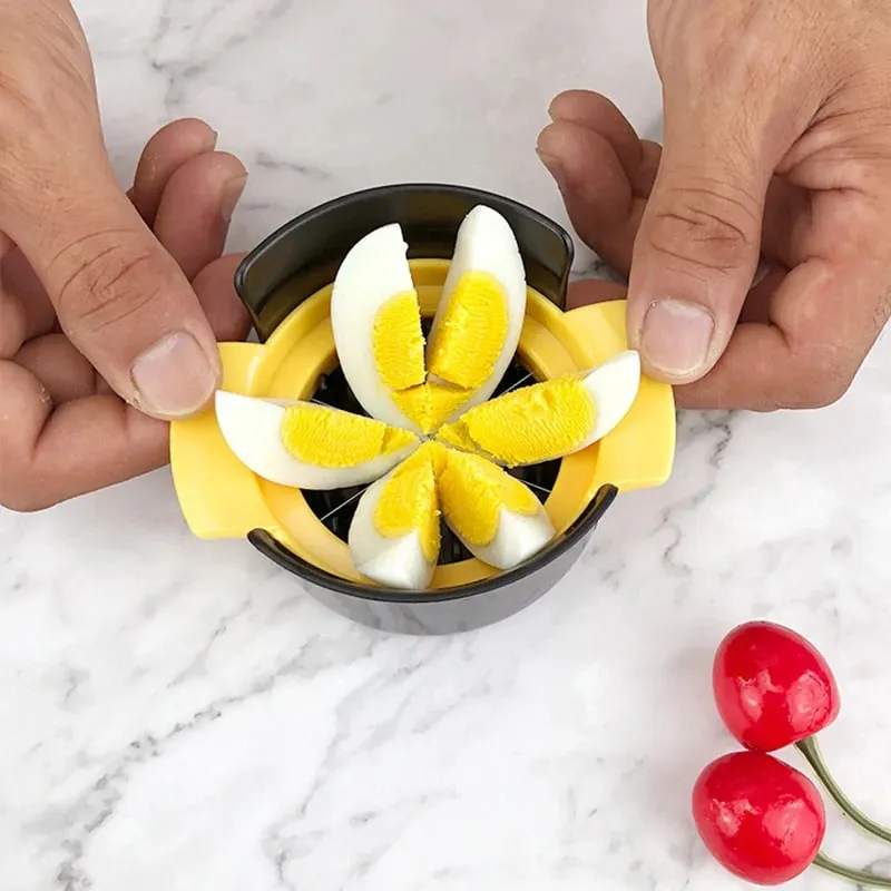 Acessórios de cozinha três em um todos os ovos máquina preservada cortador de ovos multi-função casa fantasia modelagem divisor
