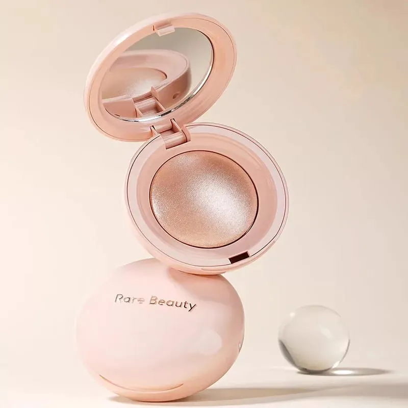 Rare Beauty 3D Face Brighten Blush Highlighter Powder with Mirror Cosmetic Contour Bronzer Shimmer Luminizer Stick Makeup Tool