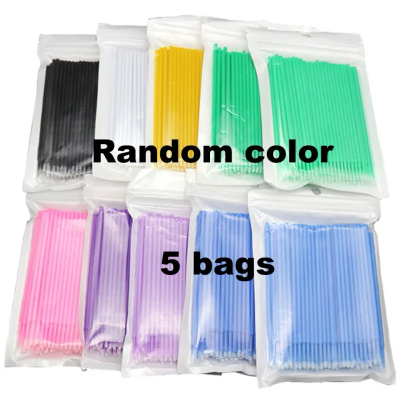 100-1000 pçs descartável micro escova rímel varinhas aplicador chicote remoção cotonete microbrush cílios extensão pincéis de maquiagem ferramentas