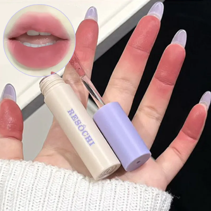Pasta de feijão rosa labial lama fosco veludo vermelho marrom brilho labial hidratante à prova dwaterproof água duradoura não secagem copo antiaderente maquiagem matiz labial