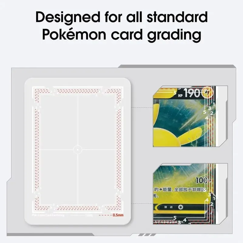 Card Centering Grading Tool for Pokémon TCG Trading Card Grading for Collectible Cards