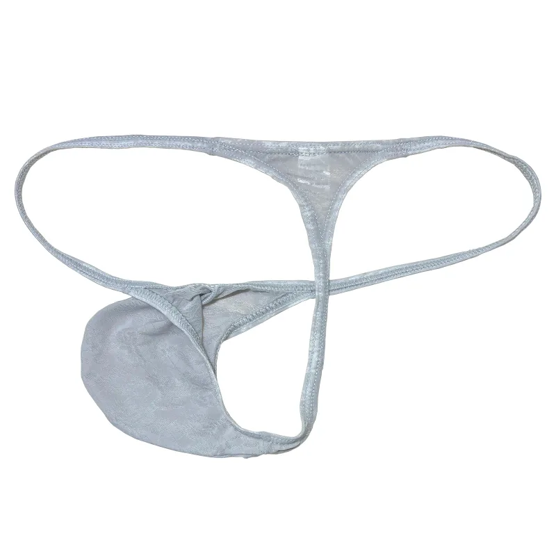 Mens Ultra-Thin Lace Jacquard Thong Underwear Soft Breathable Lightweight Mesh Panties Men Thong G-string Low Rise No-Show Brief