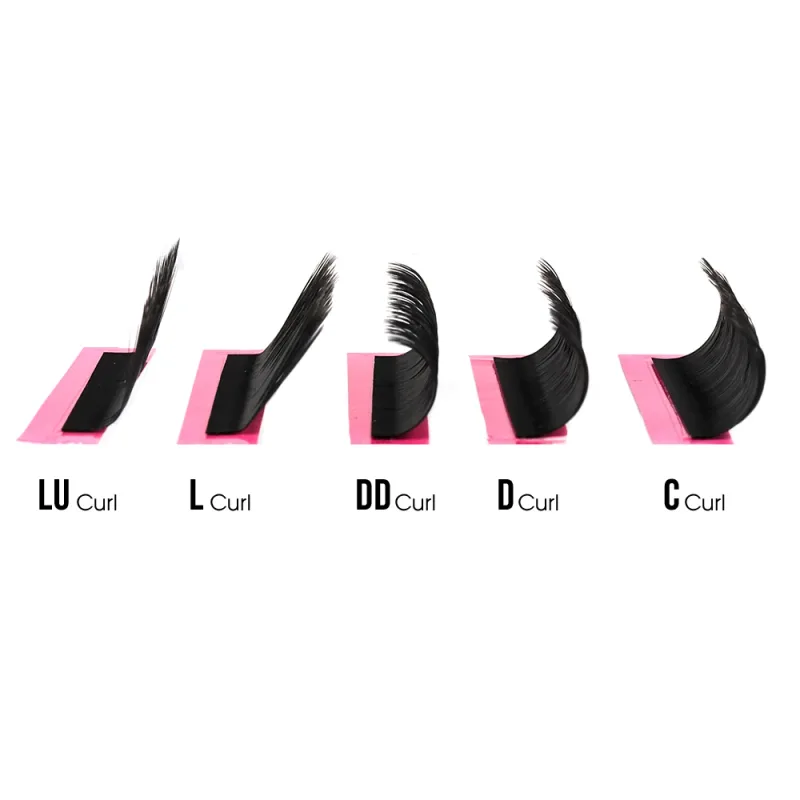 Extensões de cílios postiços em formato de Fadvan YY marrom/preto C/D/L/LU/L+ Curl Fox Eye