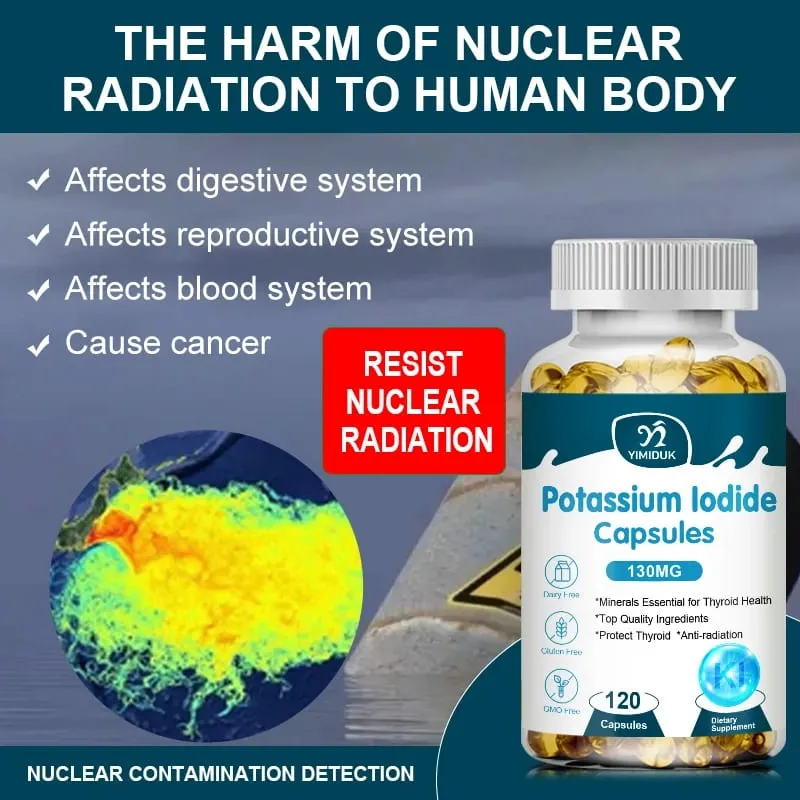 Potassium Iodide Capsules KI (Stable Iodine) 130 mcg per Day - Thyroid Support Supplement — image 3