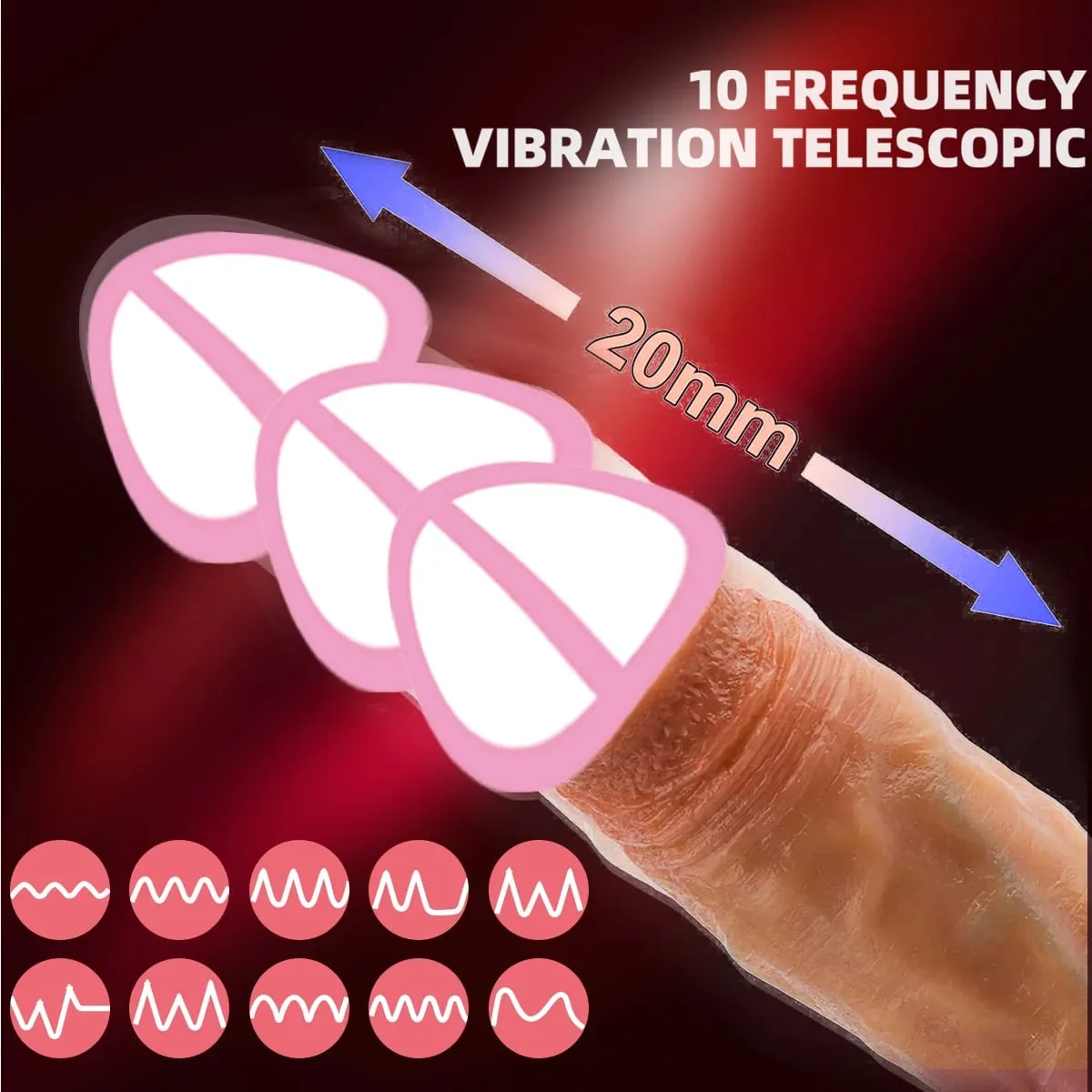 Vibrador vibrador grosso para mulheres vibradores realistas pênis controle remoto empurrando vibradores aquecidos brinquedos sexuais anal g ponto estimuladores