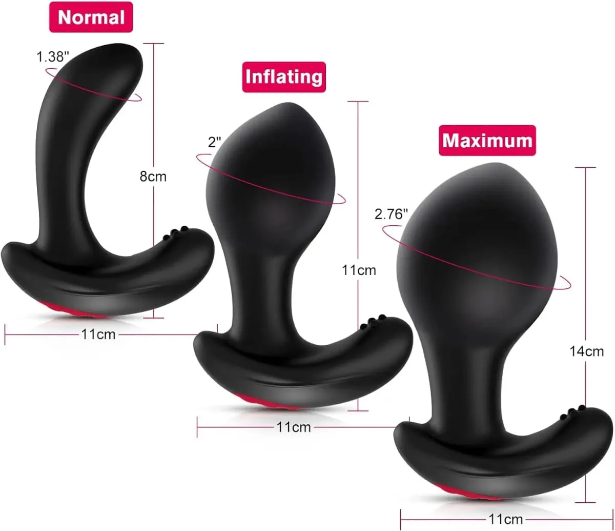 肛門振動器充氣肛塞遠端前列腺按摩器自動充氣振動男性女性前列腺刺激器