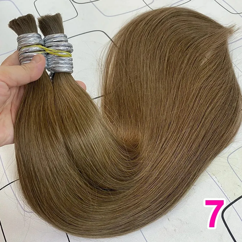 No Weft Virgin Bulk Human Hair Human Hair For Braiding 100% Unprocessed Human Hair Bulk Extensions Brazilian Natural Boho Braids