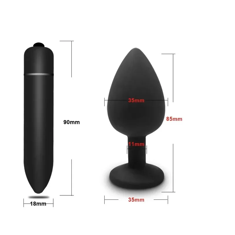 4pcs Soft Silicone Anal Plug Mini Erotic Bullet Vibrator Butt Plug Sex Toy for Men Women Gay Couples Anal Prostate Stimulator