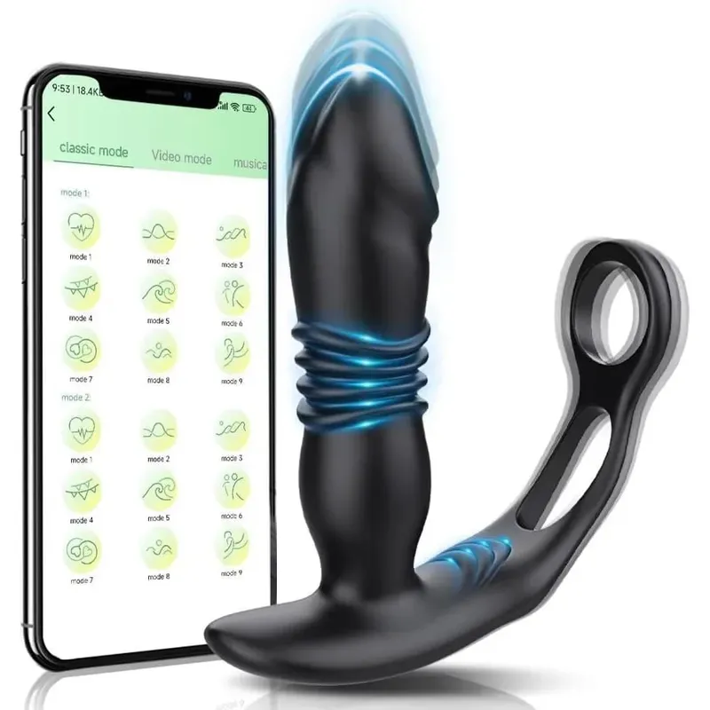 Plugue anal com controle remoto, vibrador telescópico, plugue anal, estimulador de masturbação, penetração vaginal, vibração anal, homens e mulheres