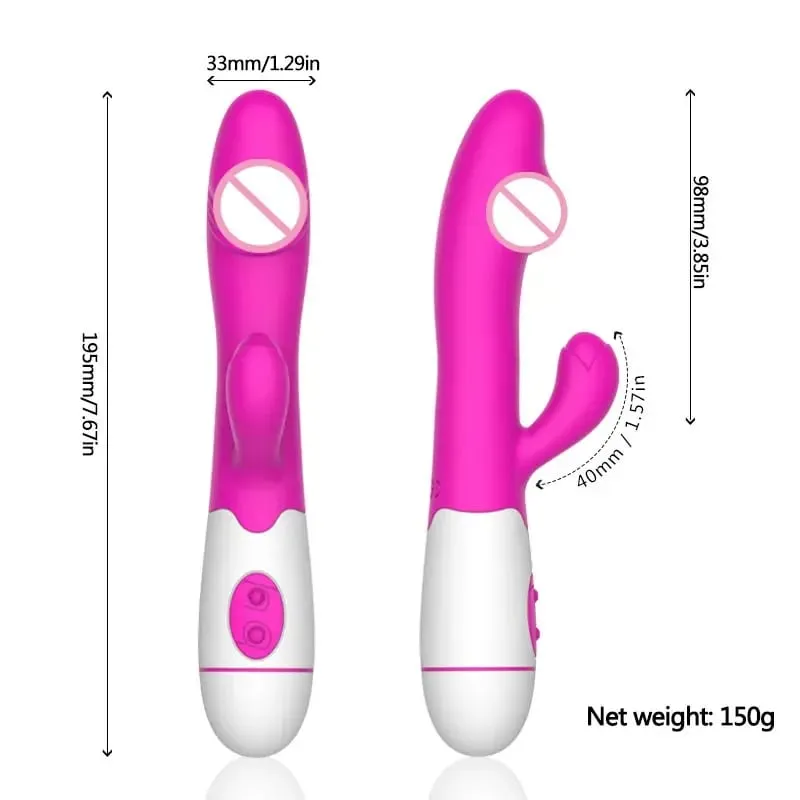 Vibrador coelho para mulheres, 30 velocidades, recarregável, ponto g, estimulador de clitóris, vagina, masturbador feminino, brinquedos sexuais para aldult