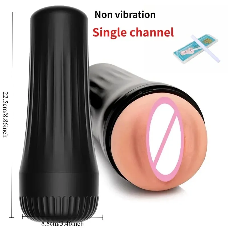 Vagina artificial realista 2 em 1, copo masturbador para homens, garganta profunda, boquete, massageador de bolso, pênis erótico, brinquedos sexuais adultos — image 9