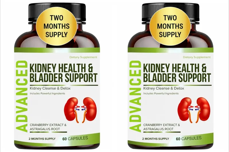 Suplemento de suporte renal para restauração renal com Chanca Piedra Cranberry Juniper Berries para desintoxicação e saúde da bexiga 60 contagens