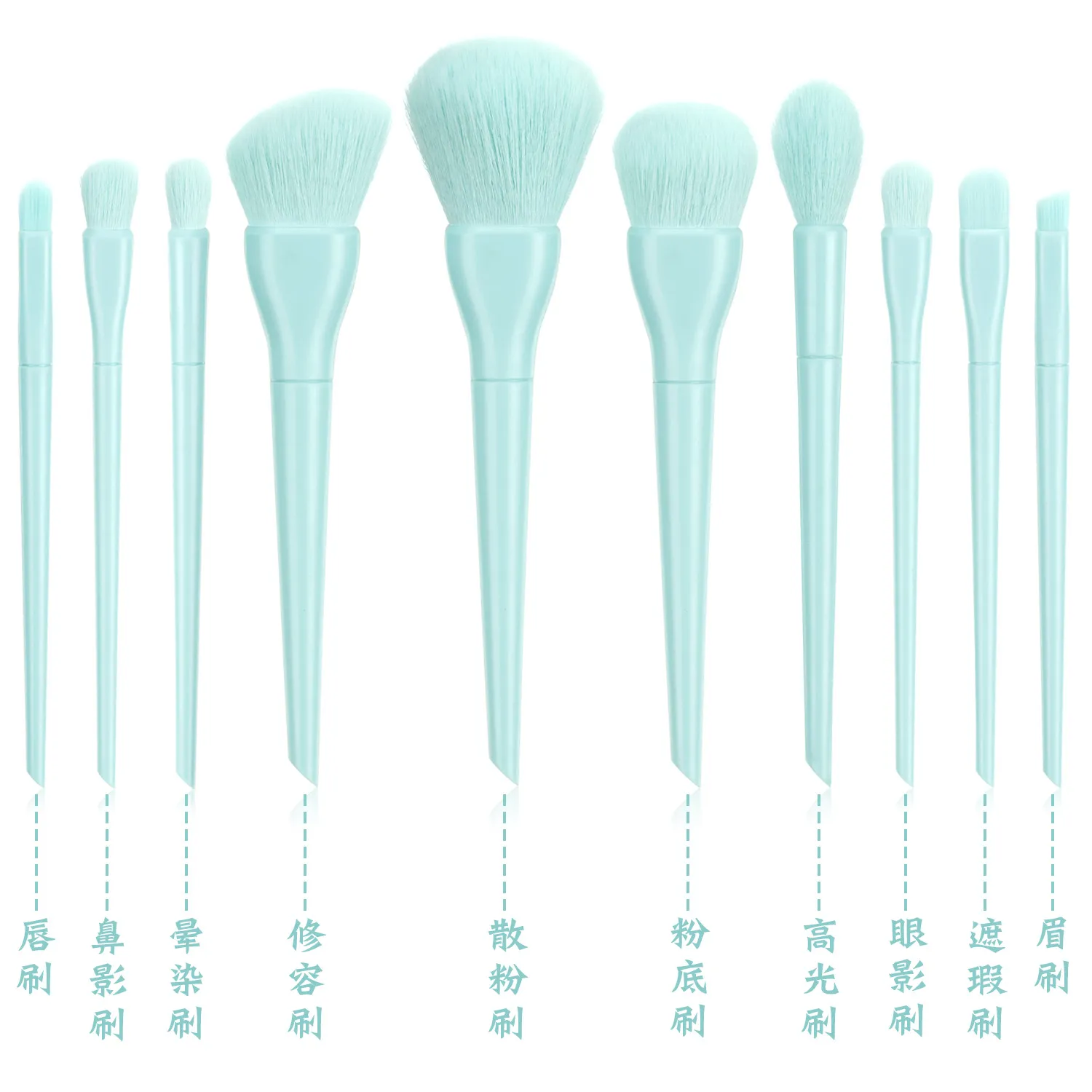1 pçs conjunto de escova de maquiagem com saco de armazenamento pincéis sintéticos macios para fundação pó sombra blush rosto cheio viagem diária makeu